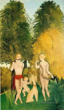 Henri Rousseau Painting - the happy quartet 1902 Henri Rousseau Post Impressionism Naive Primitivism